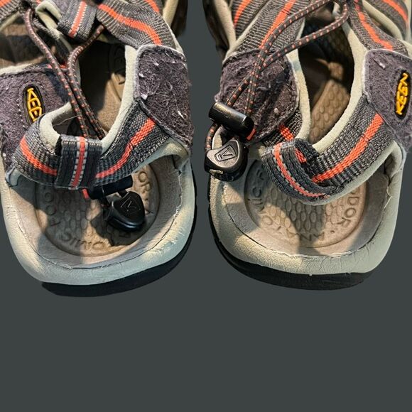 Men’s Keen Newport H2 Hiking Bungee Sandals Gray Orange Size 8.5 EU 39 - Picture 4 of 7